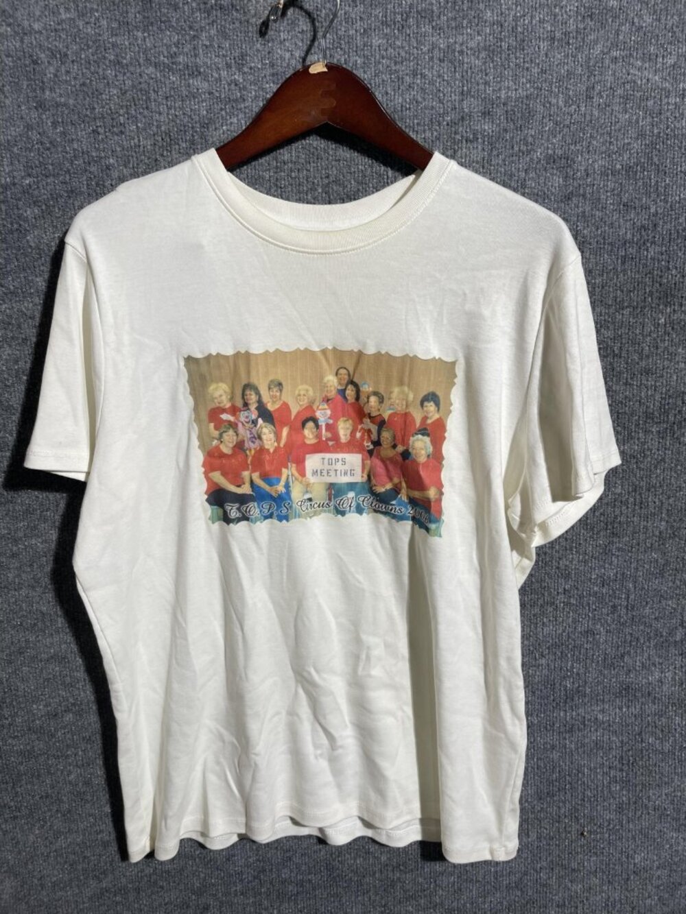 Cherokee Shirt Mens 2XL White TOPS Circus Clowns 2006 Funny Graphic Tee